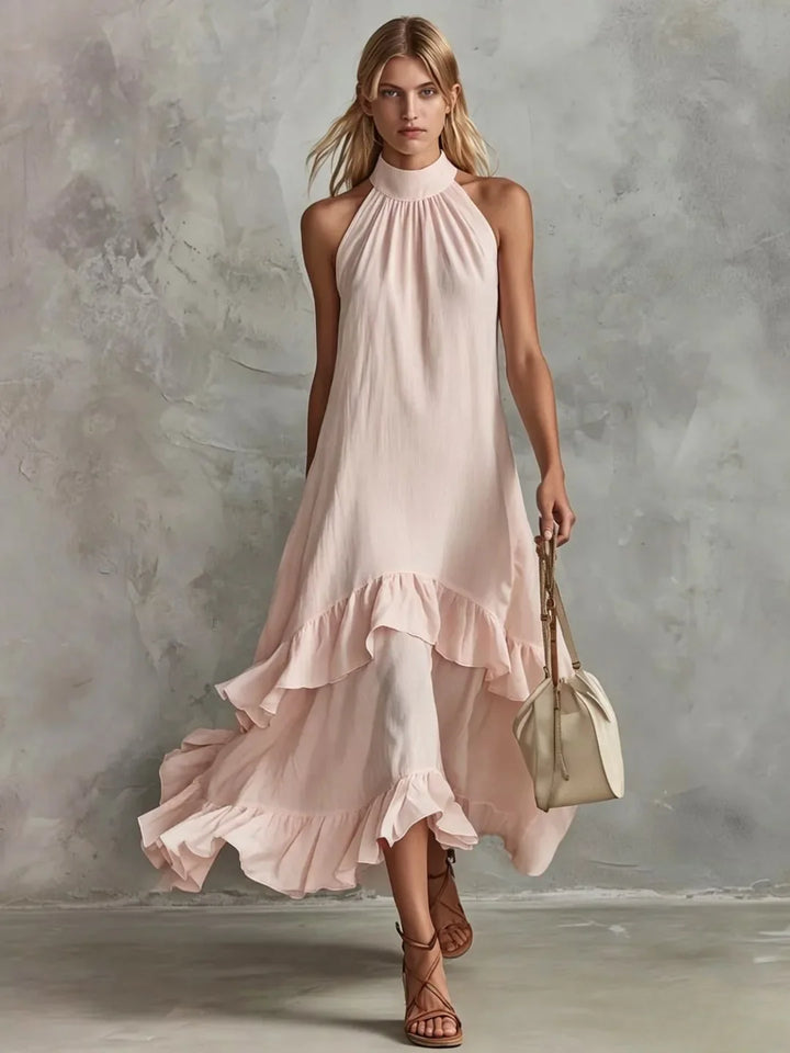 Ramona Elegant Ruffle Wedding Guest Dress