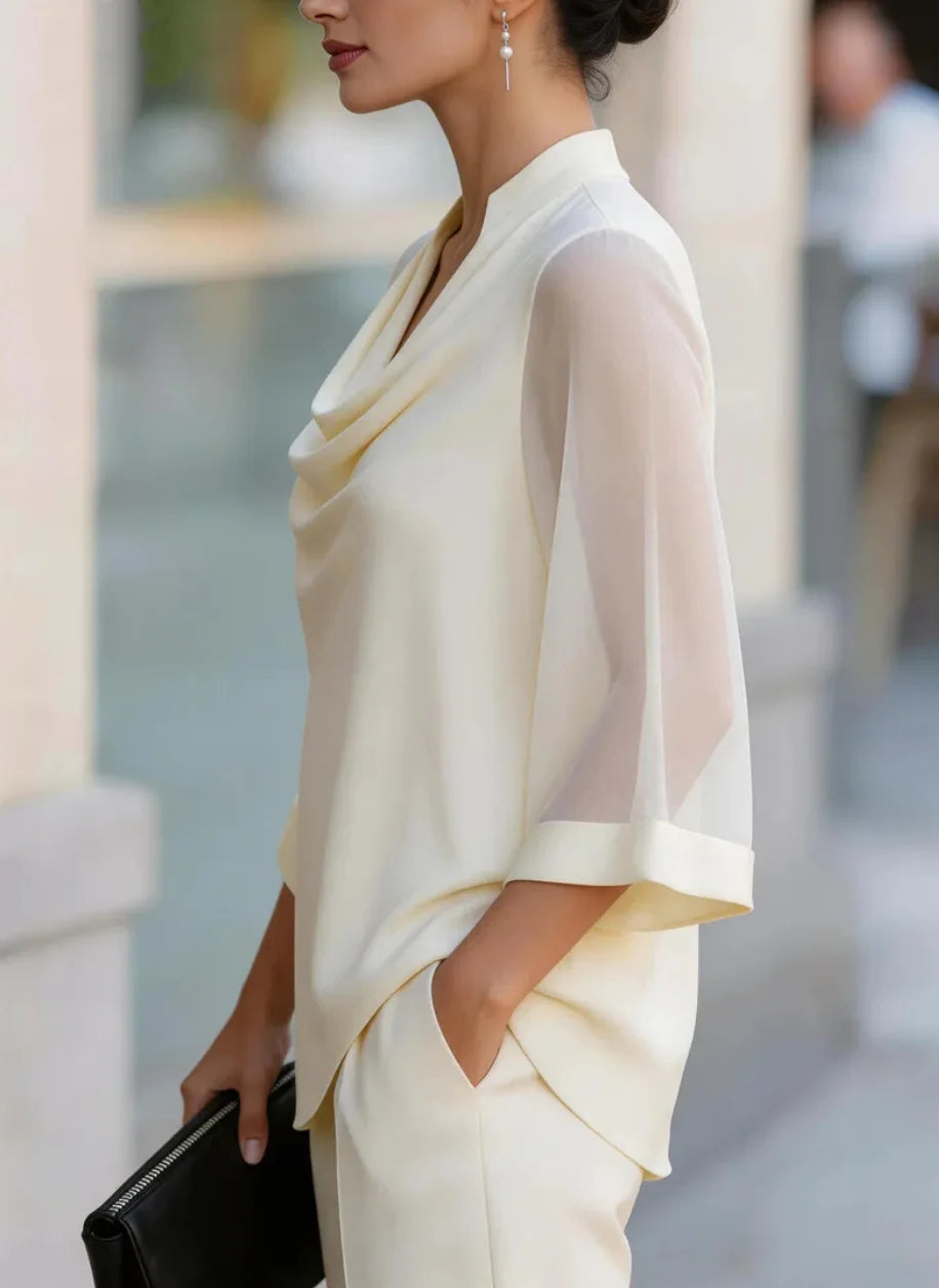 Jessica Draped Chiffon Blouse