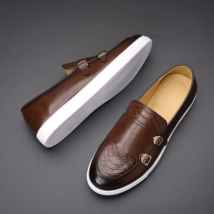 Nirvana Monk Strap Leather Loafers