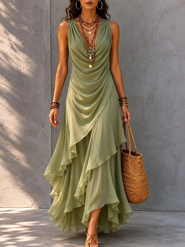 Fiona Bohemian Ruffle Maxi Dress