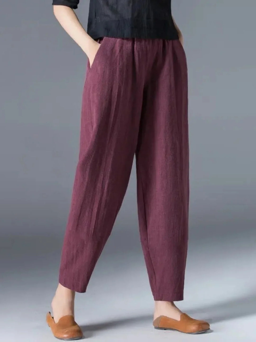 Ava Cotton Linen Harem Pants