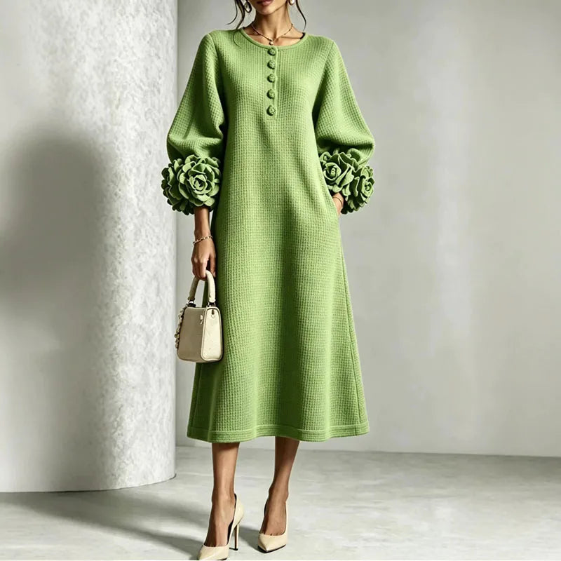 Palermo Button Front Knit Midi Dress