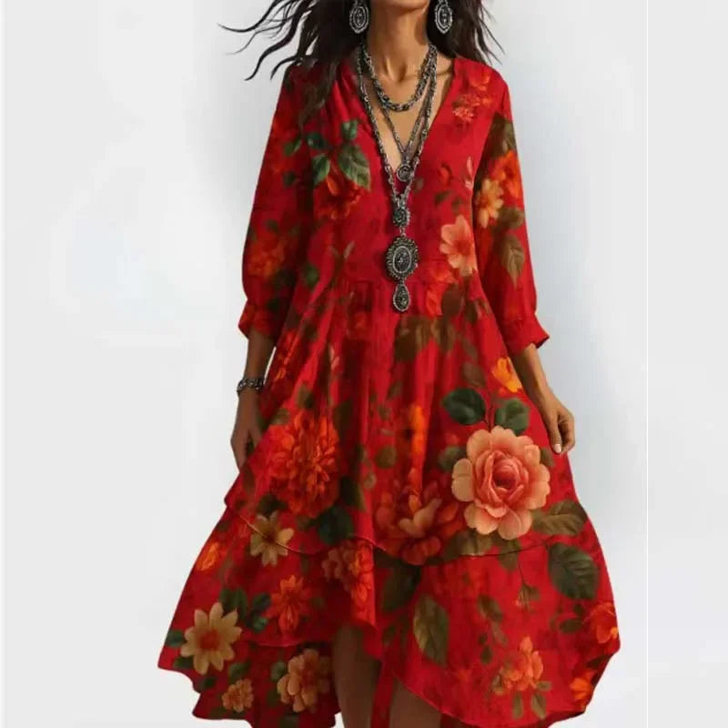 Adele Boho Floral Maxi Dress