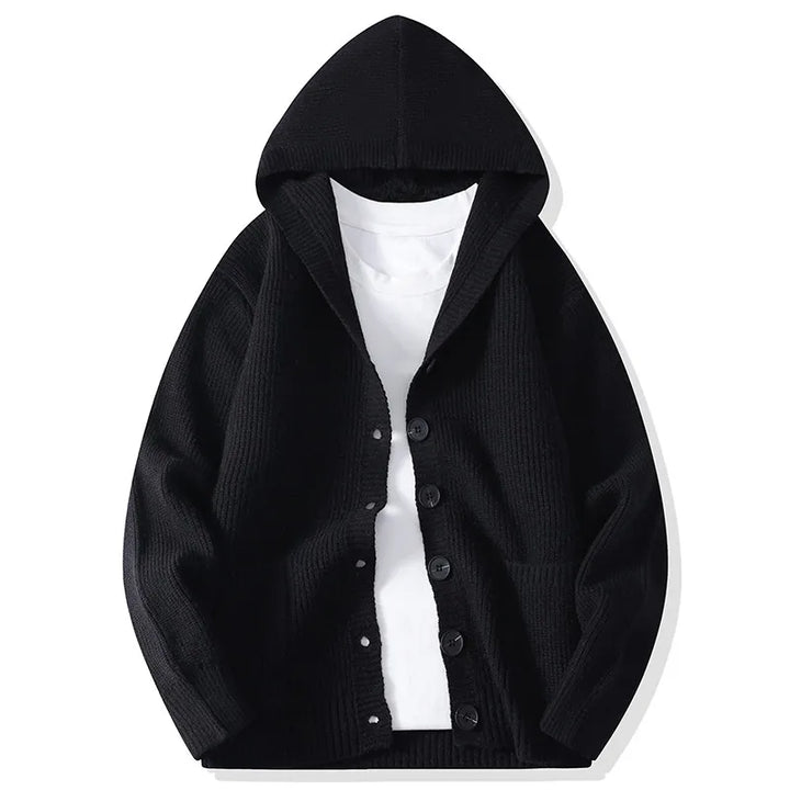 Torin Hooded Button Cardigan