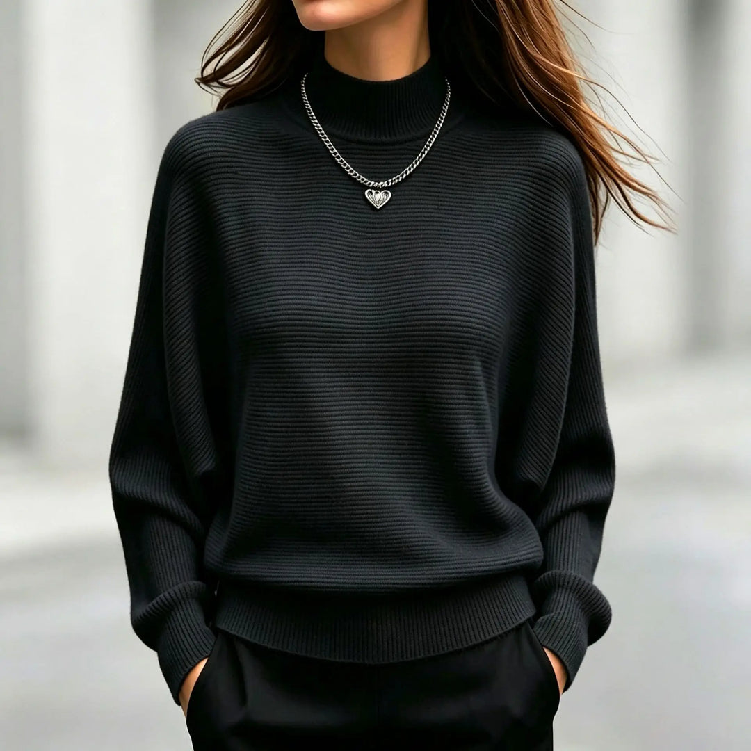 Linnea Ribbed Mock Neck Sweater