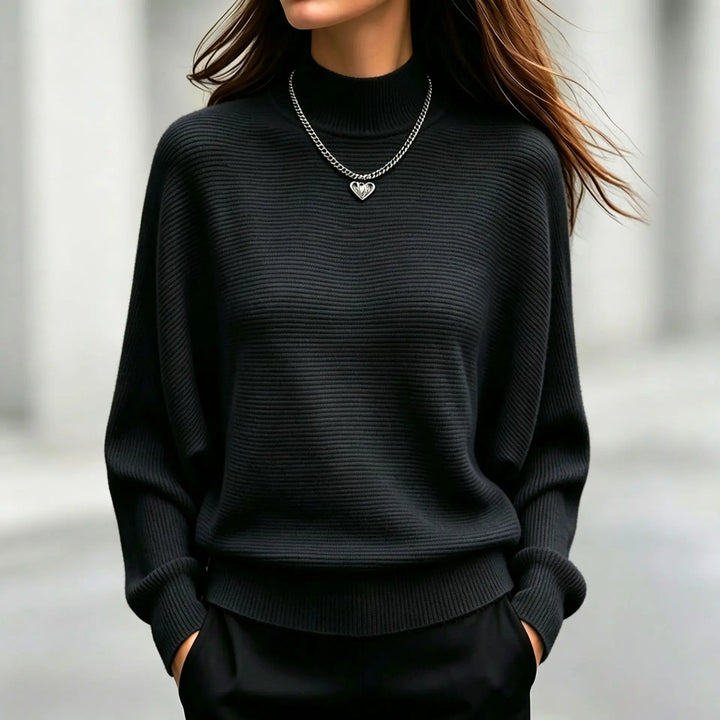 Linnea Ribbed Mock Neck Sweater