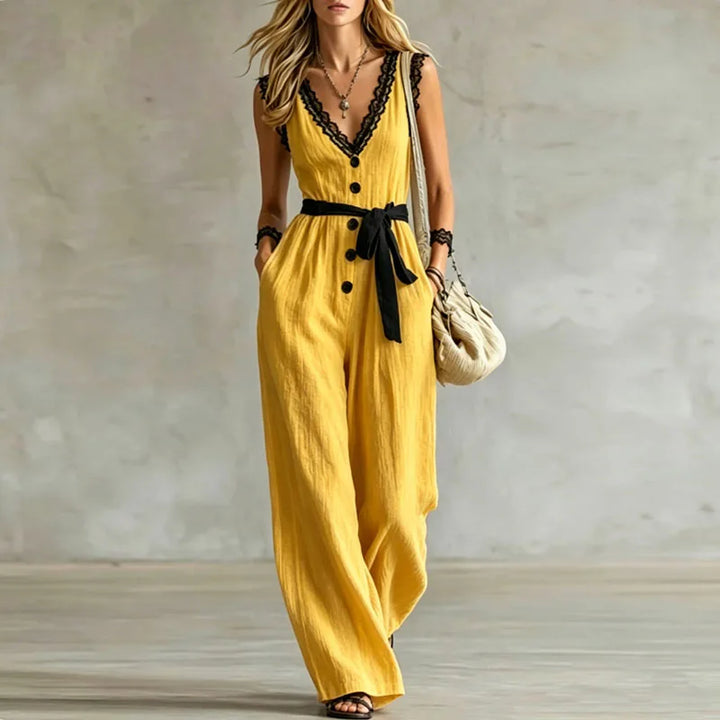 Layla Boho Belted Jumpsuit