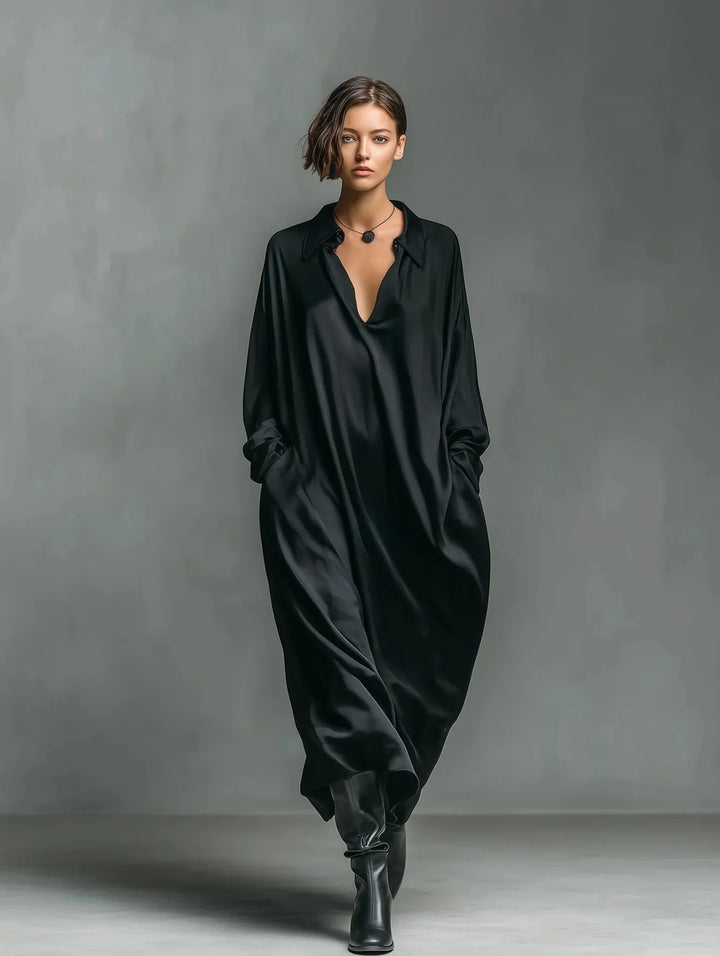 Nerelle Soft Drape Long Sleeve Maxi Dress