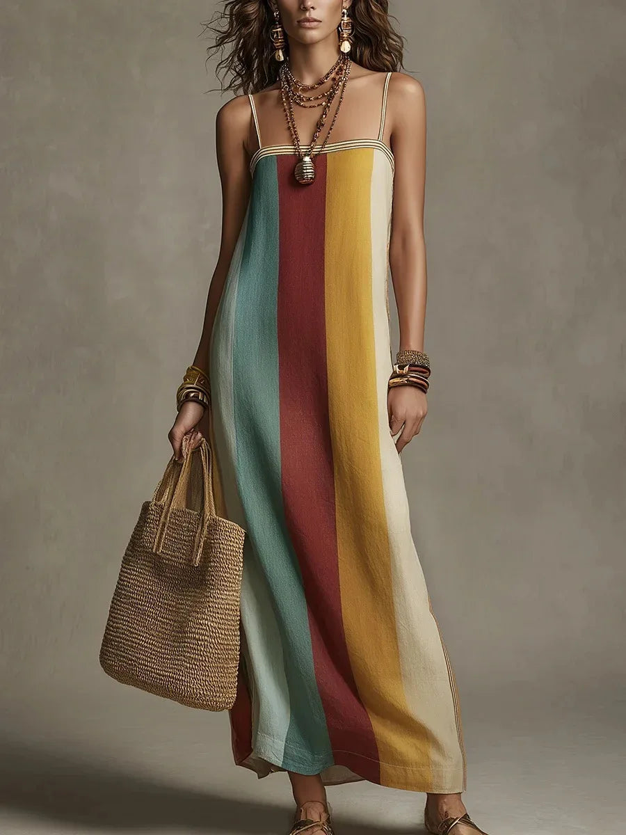Rowena Elegant Spaghetti Strap Maxi Dress