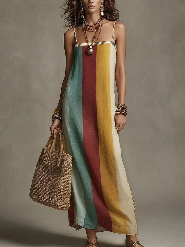Rowena Elegant Spaghetti Strap Maxi Dress