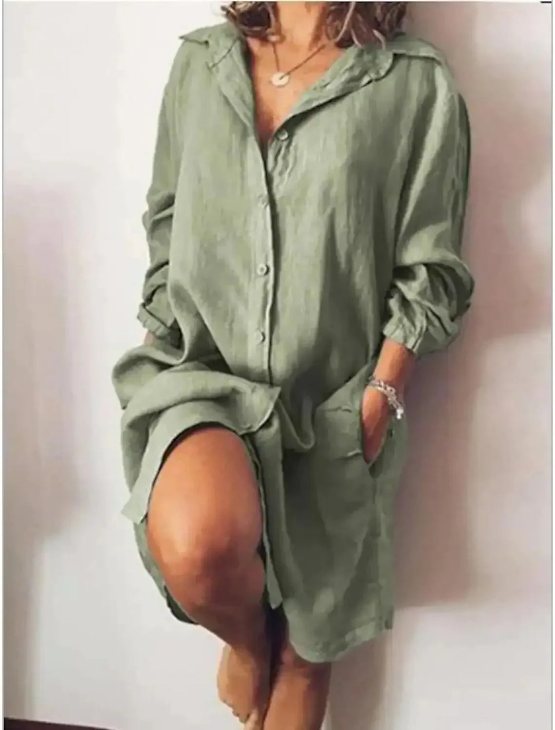 Ria Pocket Shirt Mini Dress