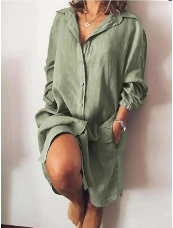 Ria Pocket Shirt Mini Dress