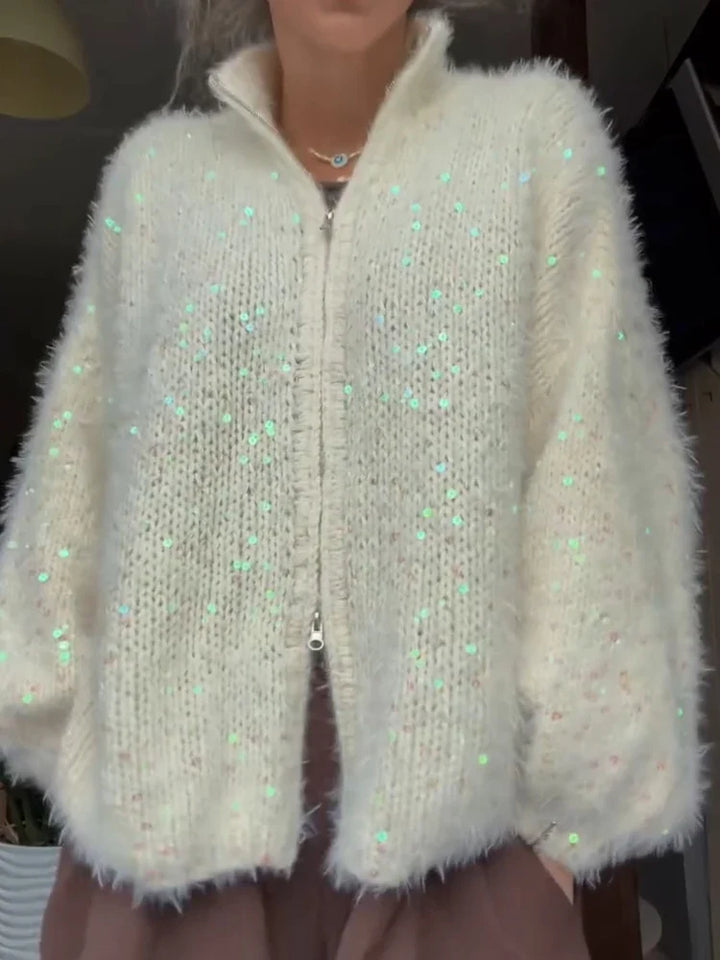 Corvina Sequin Zip Cardigan