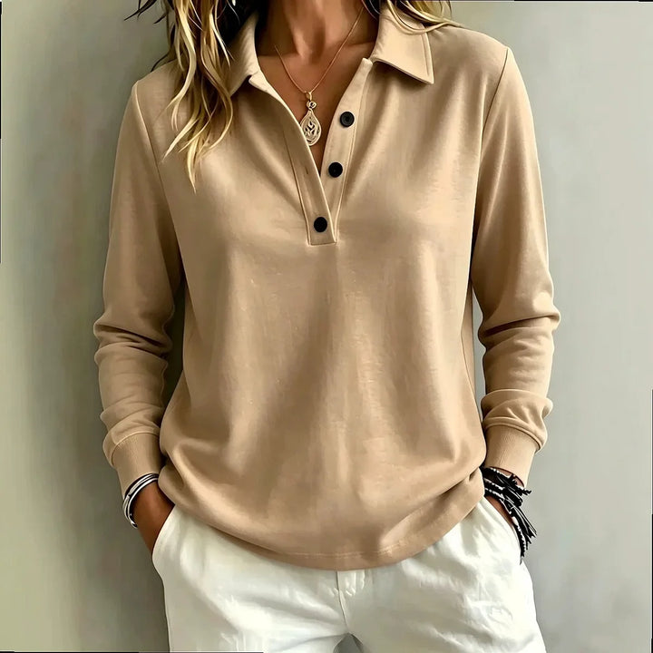 Marlowe Button Placket Polo Top