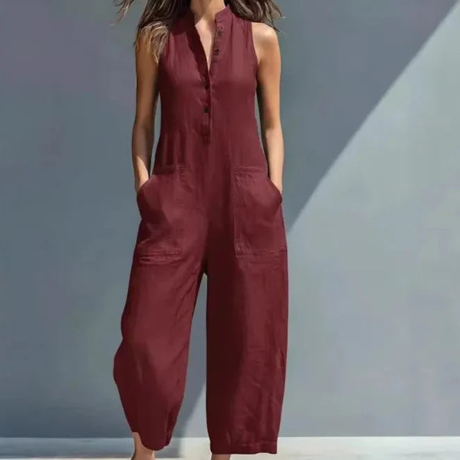 Malisa Linen Summer Jumpsuit