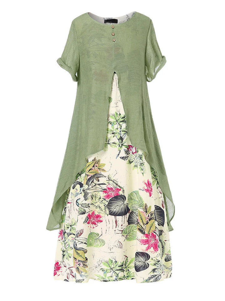 Juliana Floral Patchwork Maxi Dress
