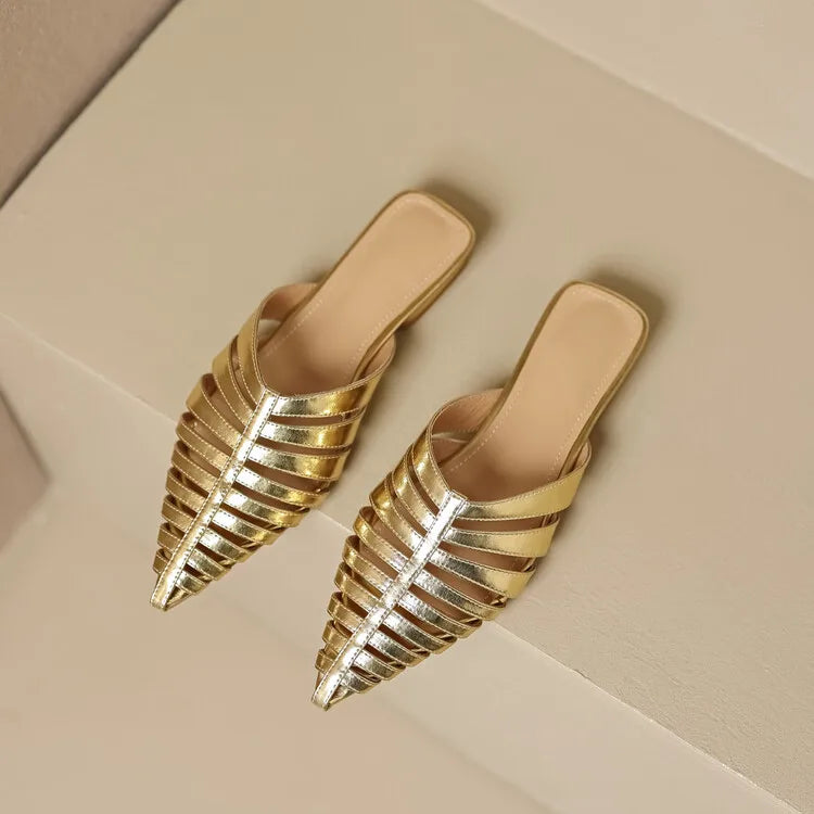 Rafaelle Woven Pointed Mules