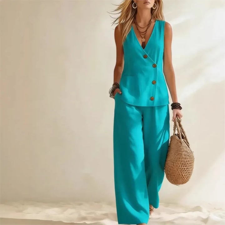 Carina Button Down Matching Set