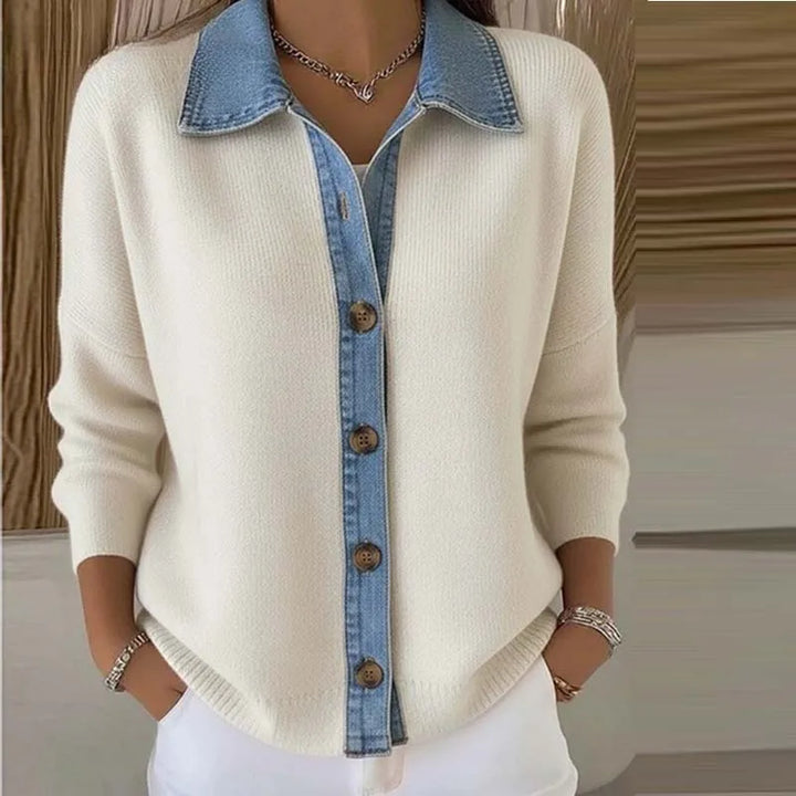 Colette Denim Placket Cardigan