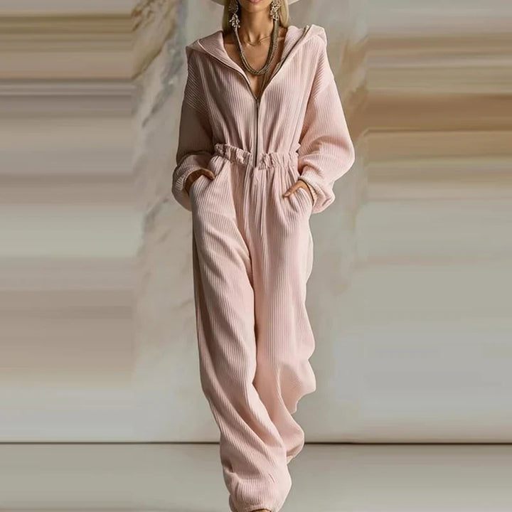 Marsh Ribbed Hooded Jumpsuit
