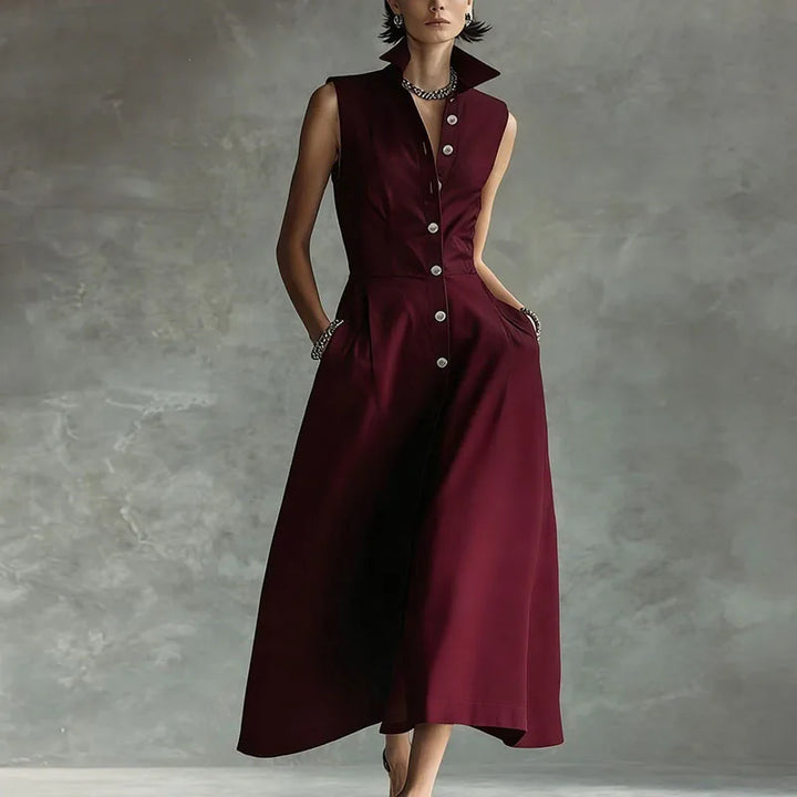 Renata Sophisticated Shirt Maxi Dress