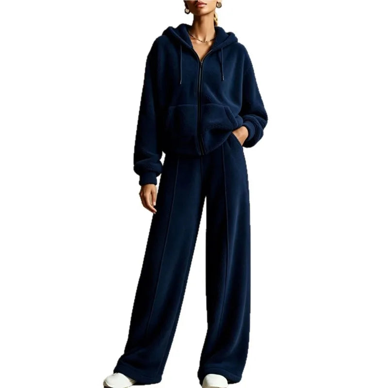 Micaela Fleece Wide Leg Sweatsuit