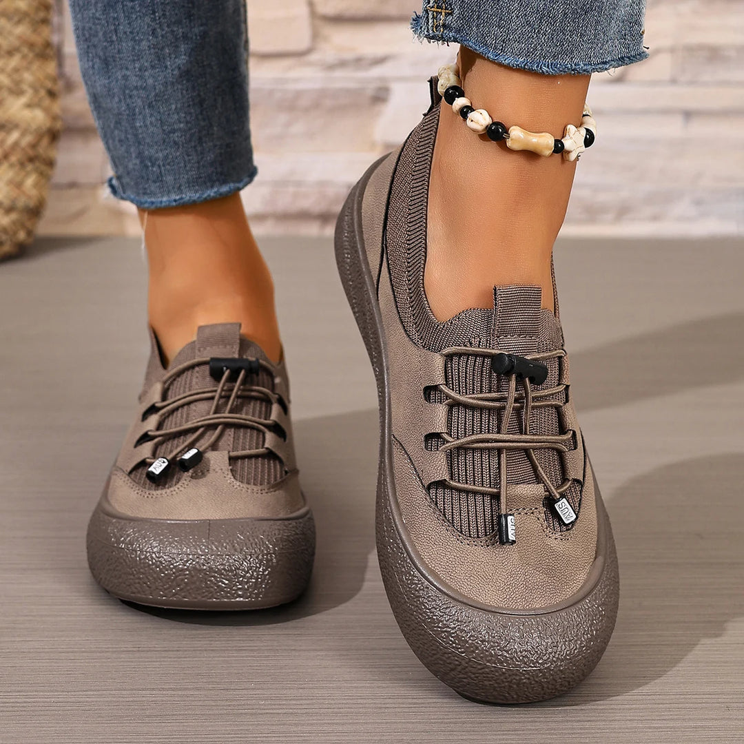 Joelle Elastic Lace Slip-On Walking Shoes