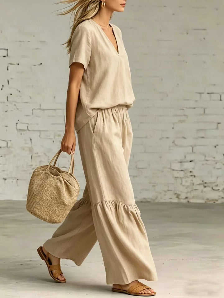 Iris Ruffle Hem Two-Piece Set