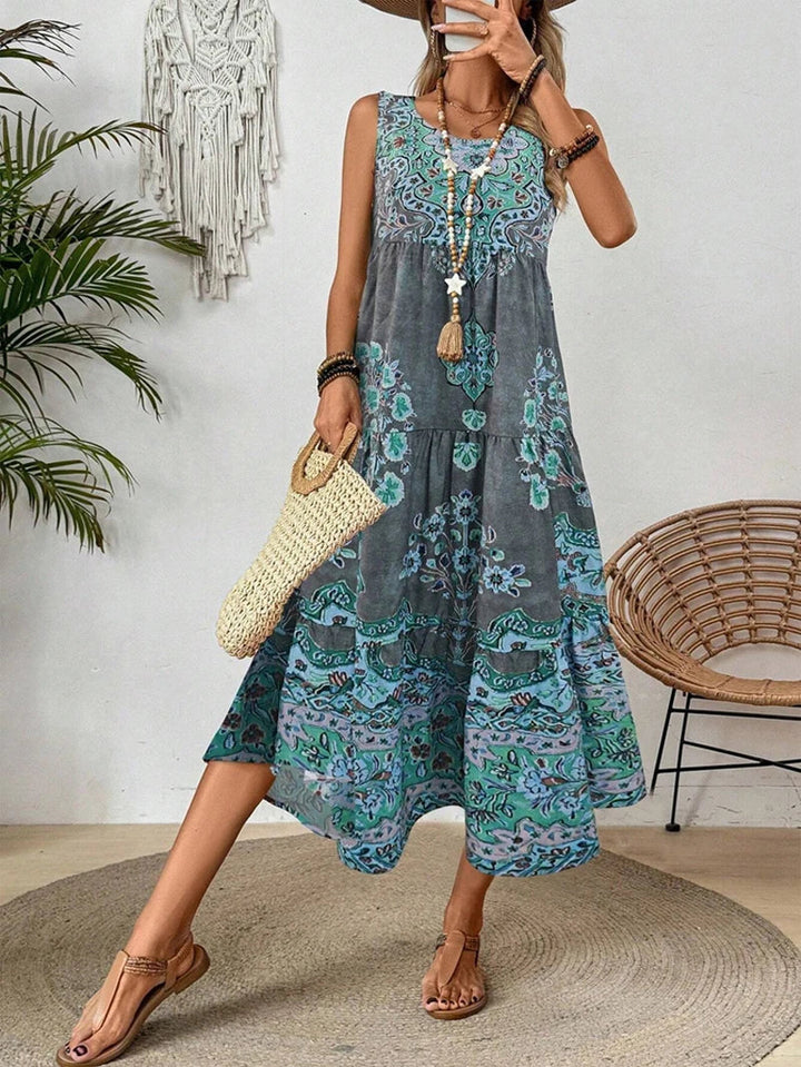 Angela Boho Printed Maxi Dress