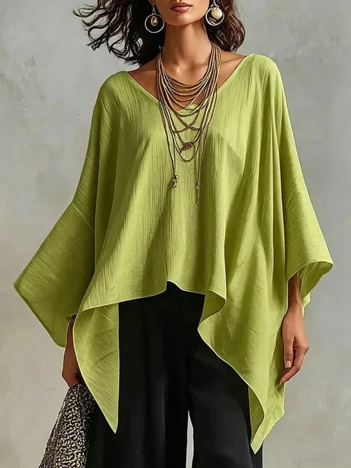 Raina Batwing V Neck Blouse