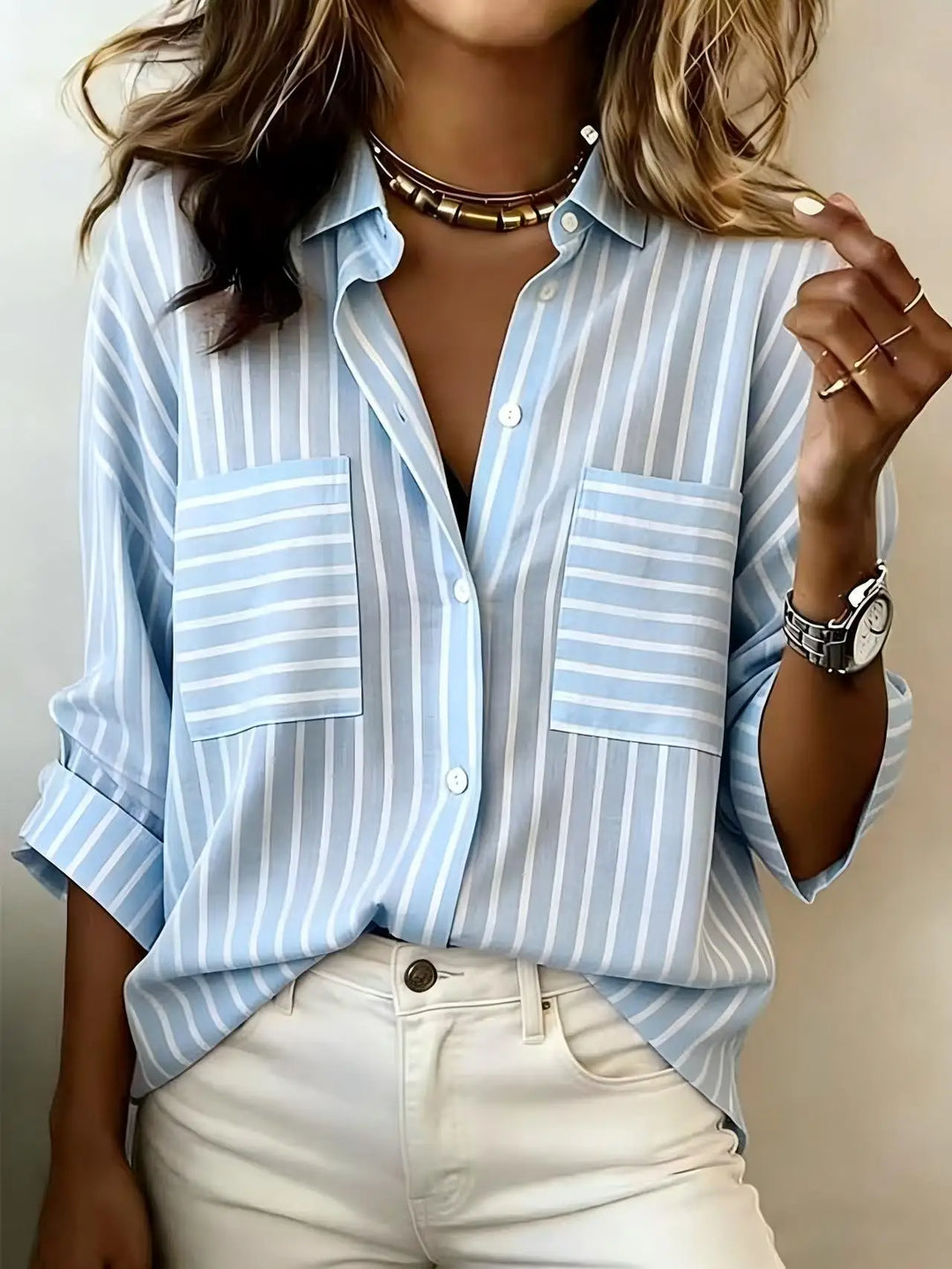Lexie Striped Button Down Shirt