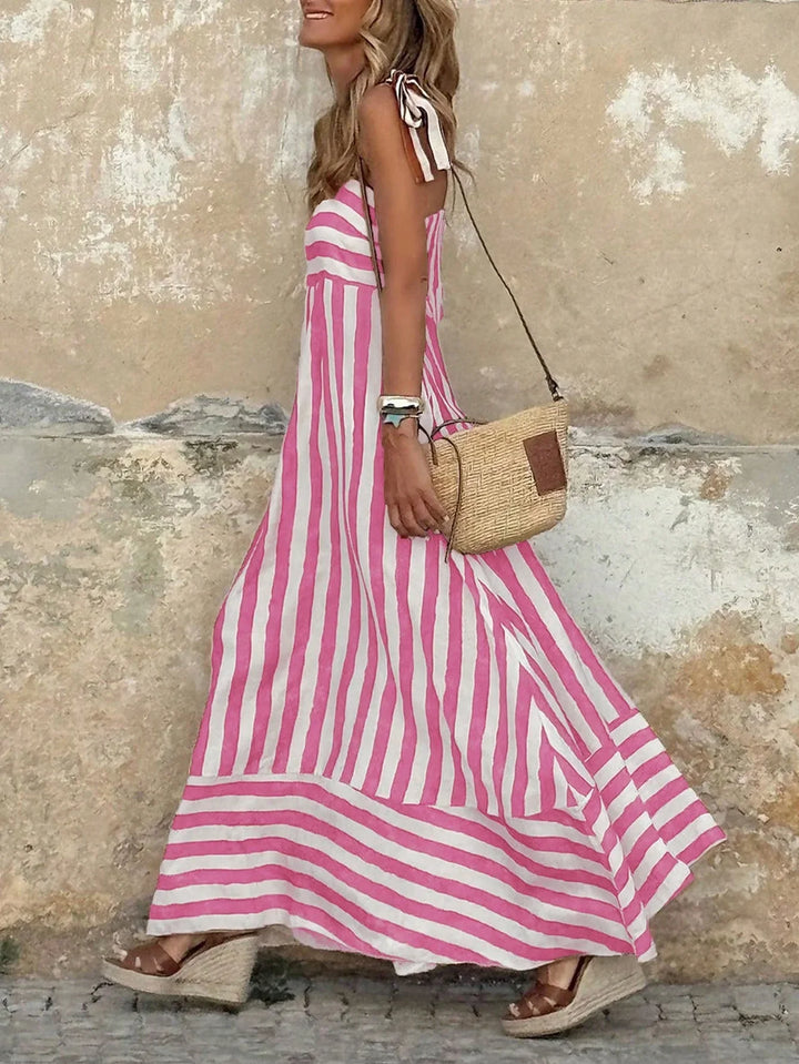 Adelisse Striped Boho Maxi Dress