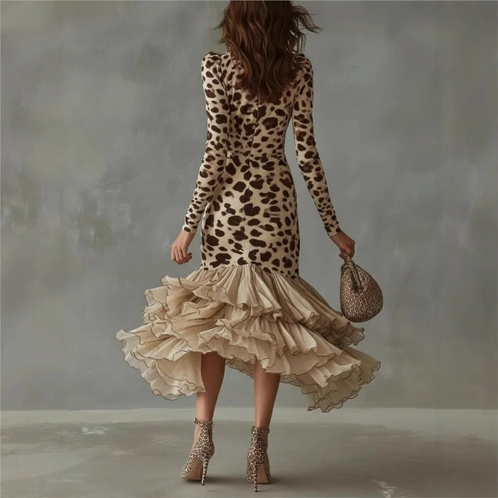 Maren Leopard Ruffle Dress