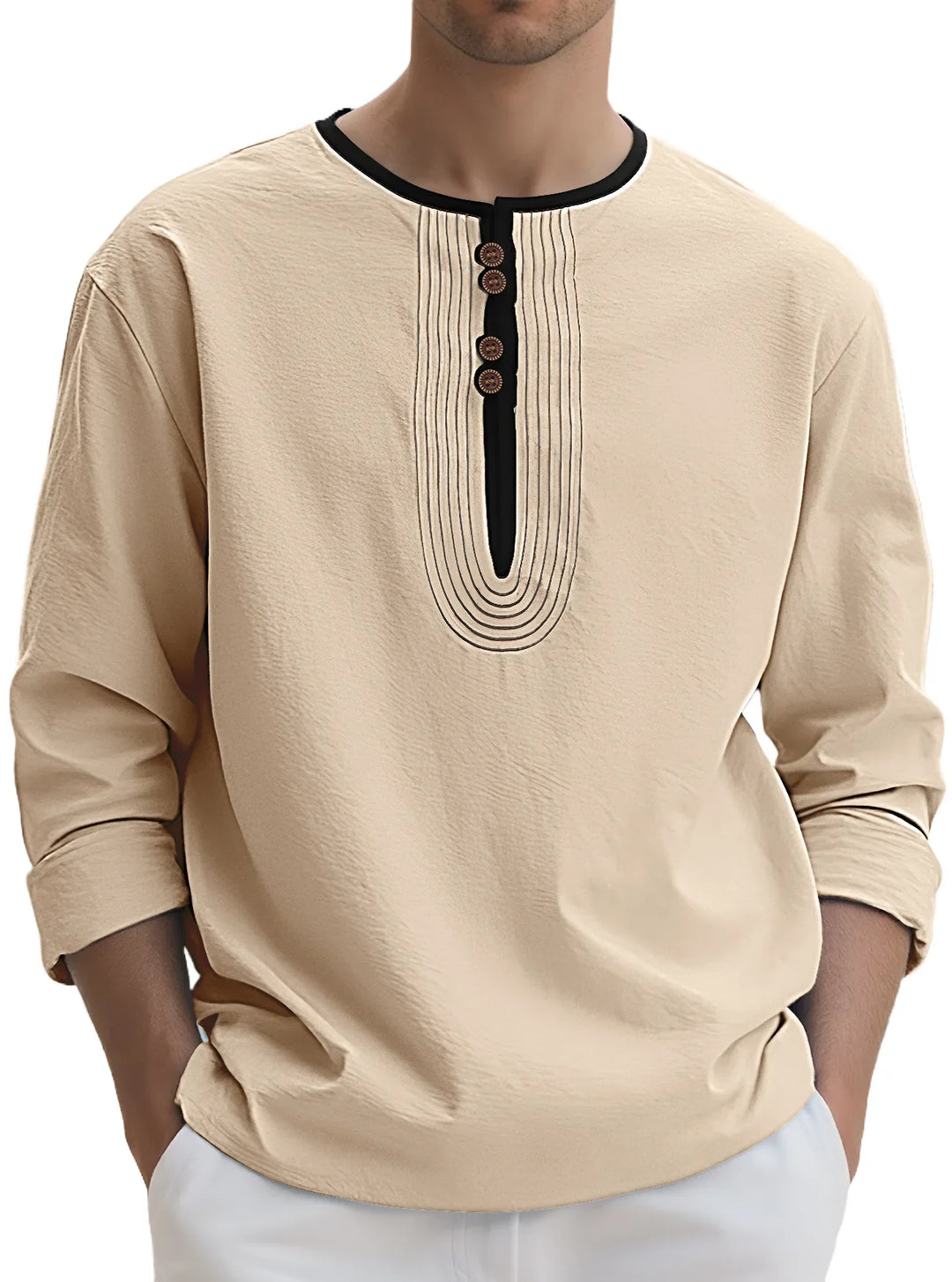 Camden Long Sleeve Henley Shirt
