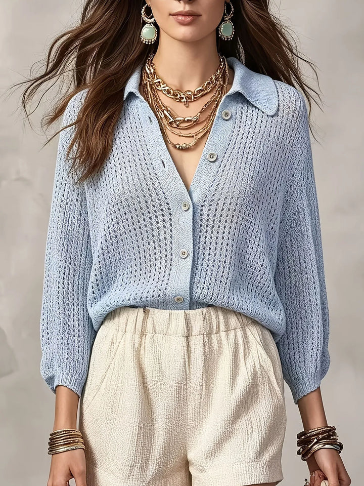Adalyn Open Crochet Knit Cardigan