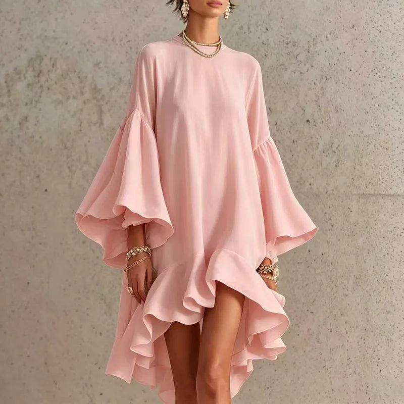 Fiona Ruffle Hem Mini Dress