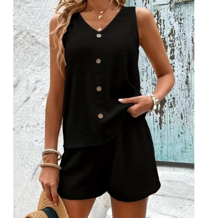 Maren V Neck Two-Piece Set