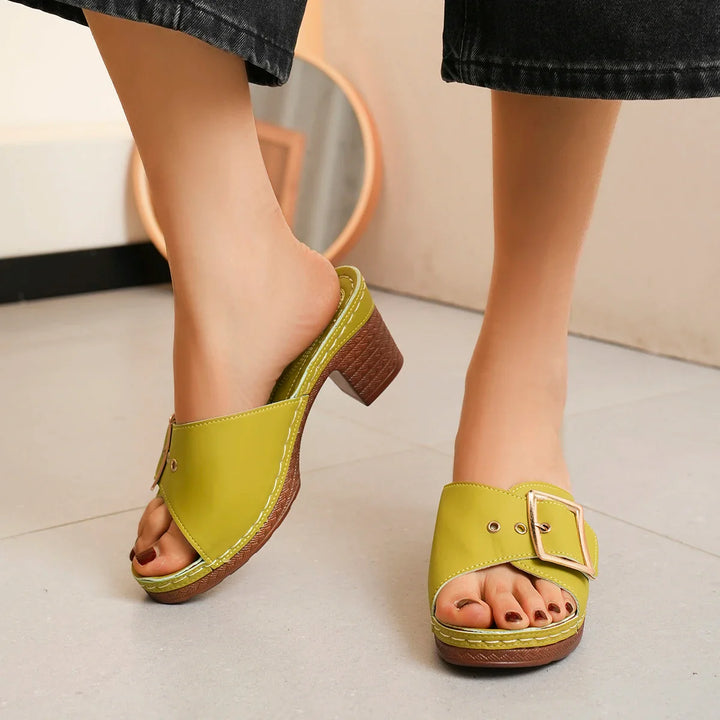 Fiona Orthopedic Buckle Platform Sandals