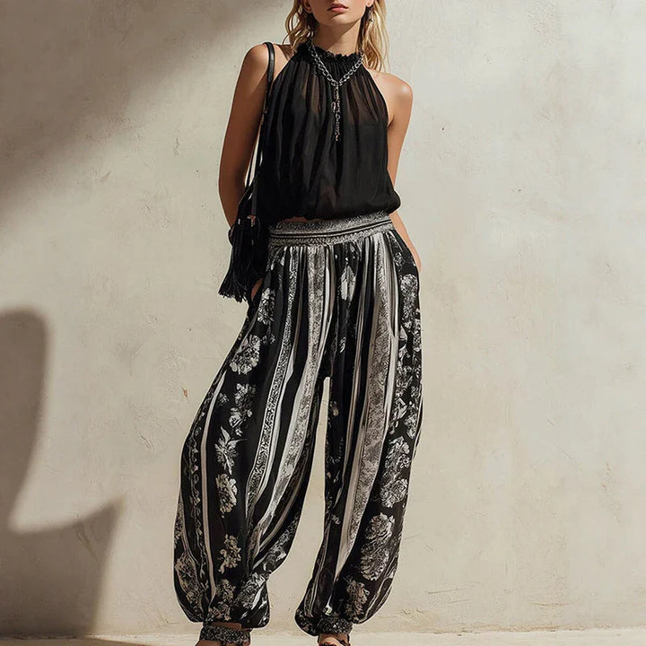 Evelyn Printed Wide Leg Set