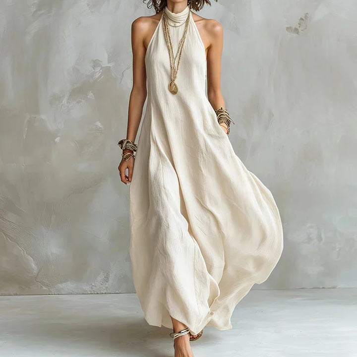 Brenna Halter Flowy Maxi Dress