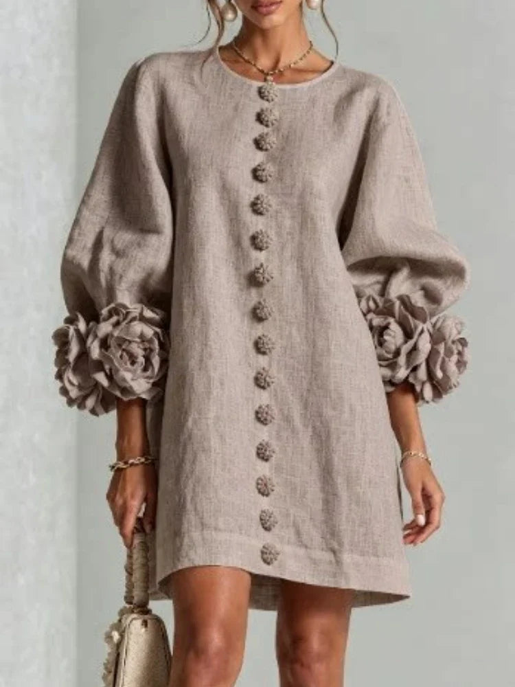 Serena Floral Cuff Mini Dress