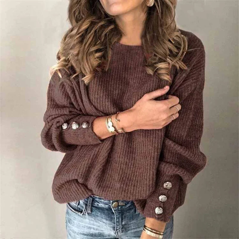Margaux Button Cuff Sweater