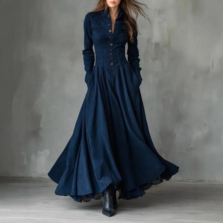 Celina Faux Suede Maxi Dress