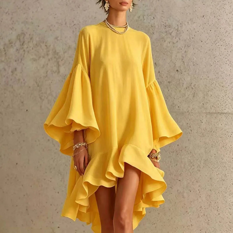 Fiona Ruffle Hem Mini Dress