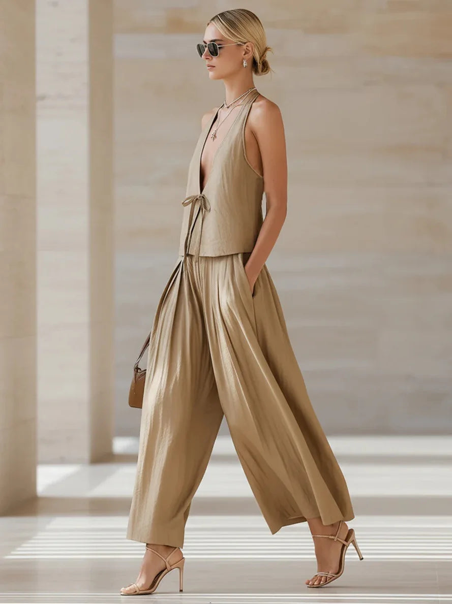 Tovian Airy Comfort Front Tie Matching Set