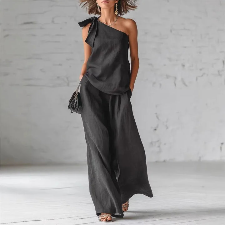 Zinnia One Shoulder Two Piece Set