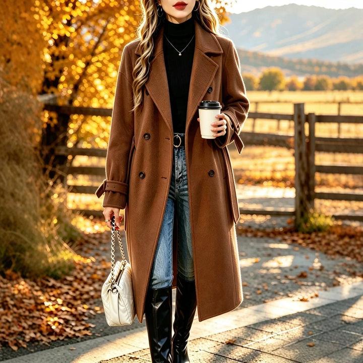 Noelle Double Breasted Wool Coat