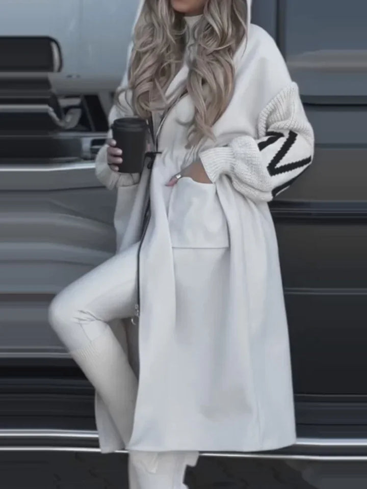 Marielle Drawstring Waist Maxi Coat