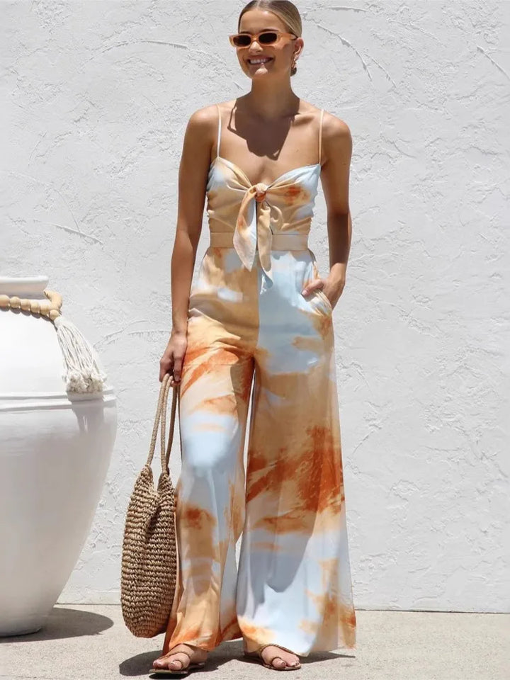 Lillian Printed Wide Leg Jumpsuit