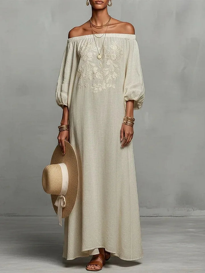 Evadelle Off Shoulder Maxi Dress